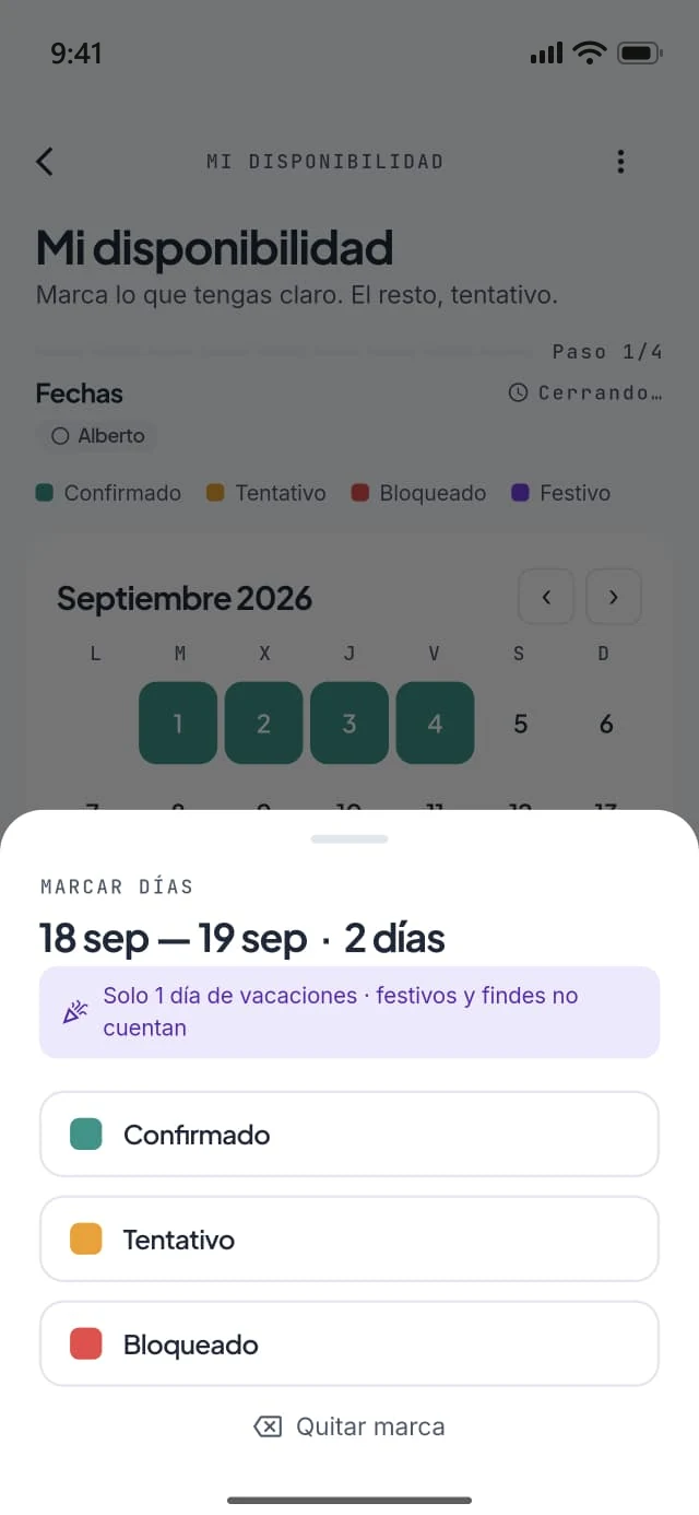 Captura de la app: Roamio