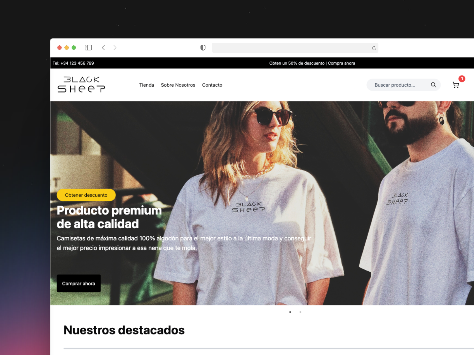 Black Sheep Clothing: Tienda online de una marca de ropa urbana, con catálogo, buscador y carrito.